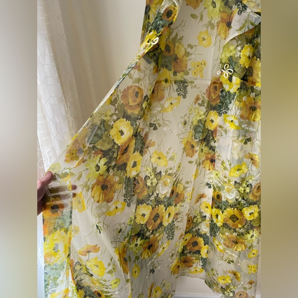 Vintage sheer floral maxi layering jacket - Picture 12 of 16